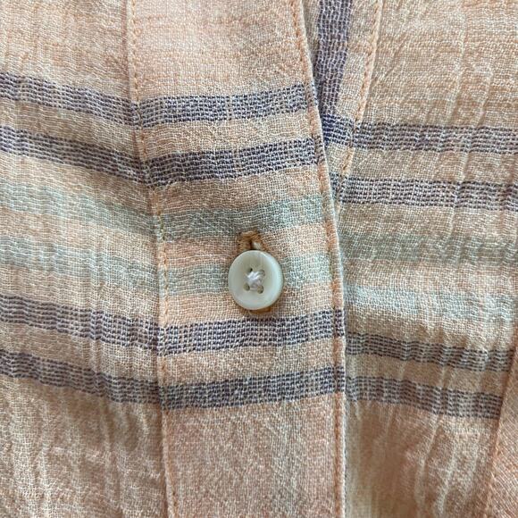 Free People Paradise Garden Cropped Button Up Top Batweing Sleeve - Picture 7 of 11